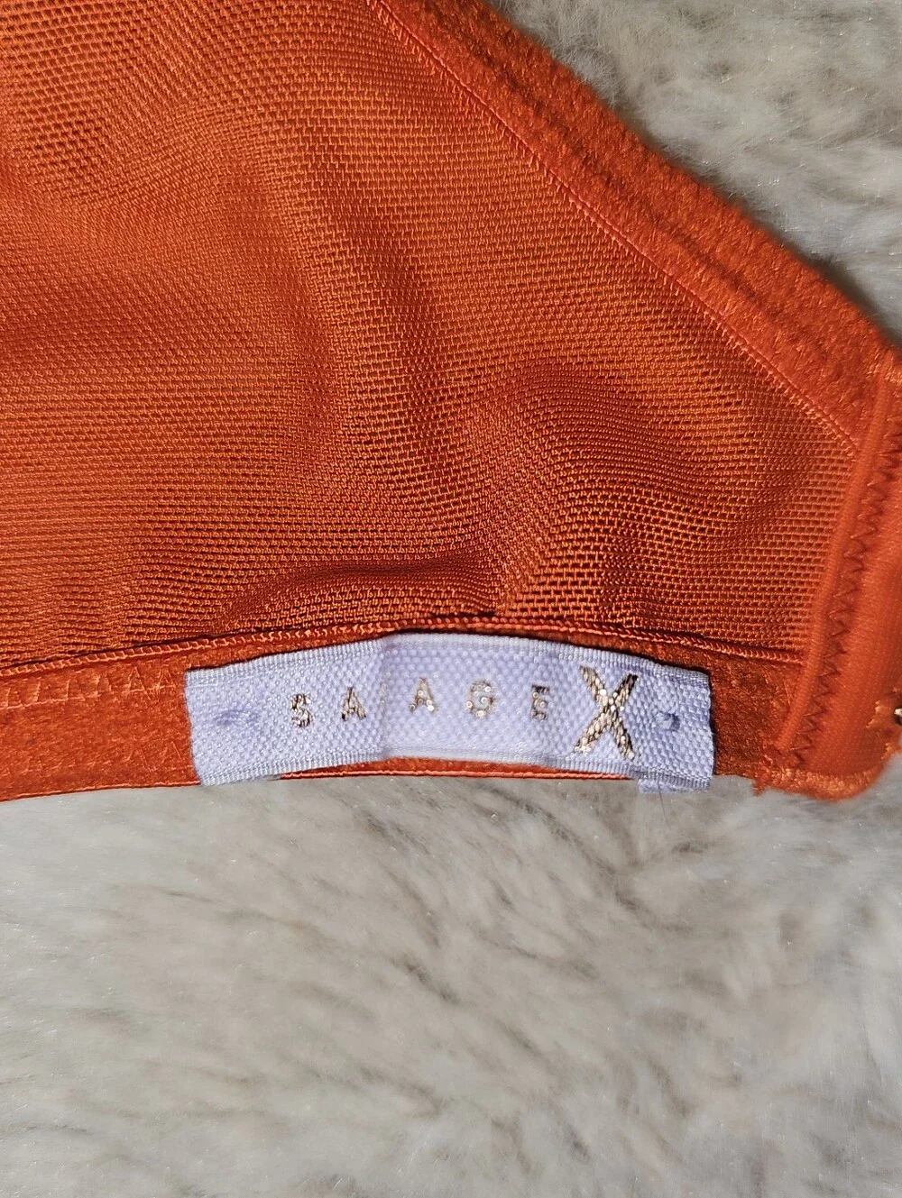 Savage X Fenty Dolled Up Unlined Underwire Orange Floral Lace Demi Bra 32DDD US
